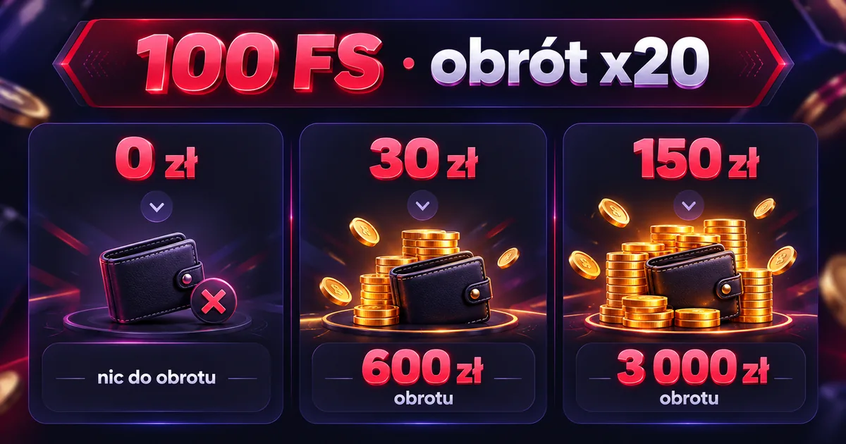 Obrót x20 w Vavada przy wygranej 0 zł, 30 zł i 150 zł ze 100 darmowych spinów